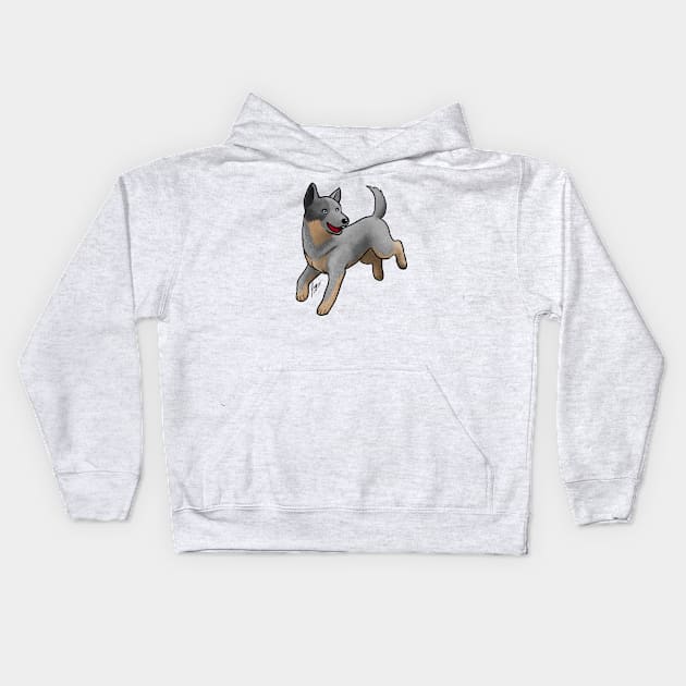 Dog - Australian Cattle Dog - Blue Heeler Kids Hoodie by Jen's Dogs Custom Gifts and Designs